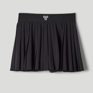 Black TNA Pleated flowy Mini Skort